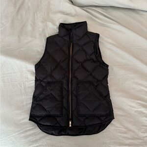 J. Crew Black Puffer Vest